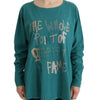 John Galliano Green Cotton Oversized Sweater