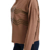 John Galliano Brown Cotton Studded Sweater