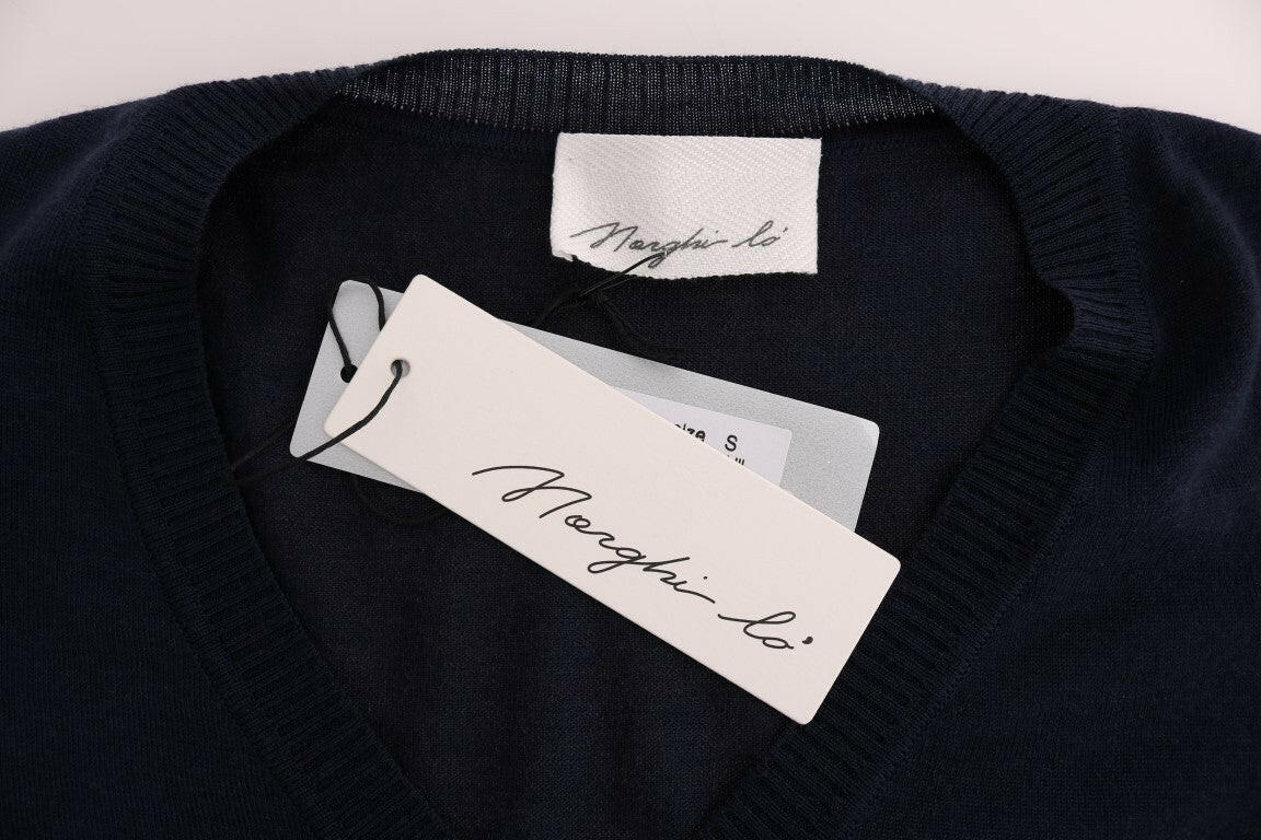 Robe élégante en laine bleue MARGHI LO'