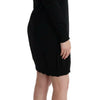 MARGHI LO' Black Wool Long Sleeve Shift Dress