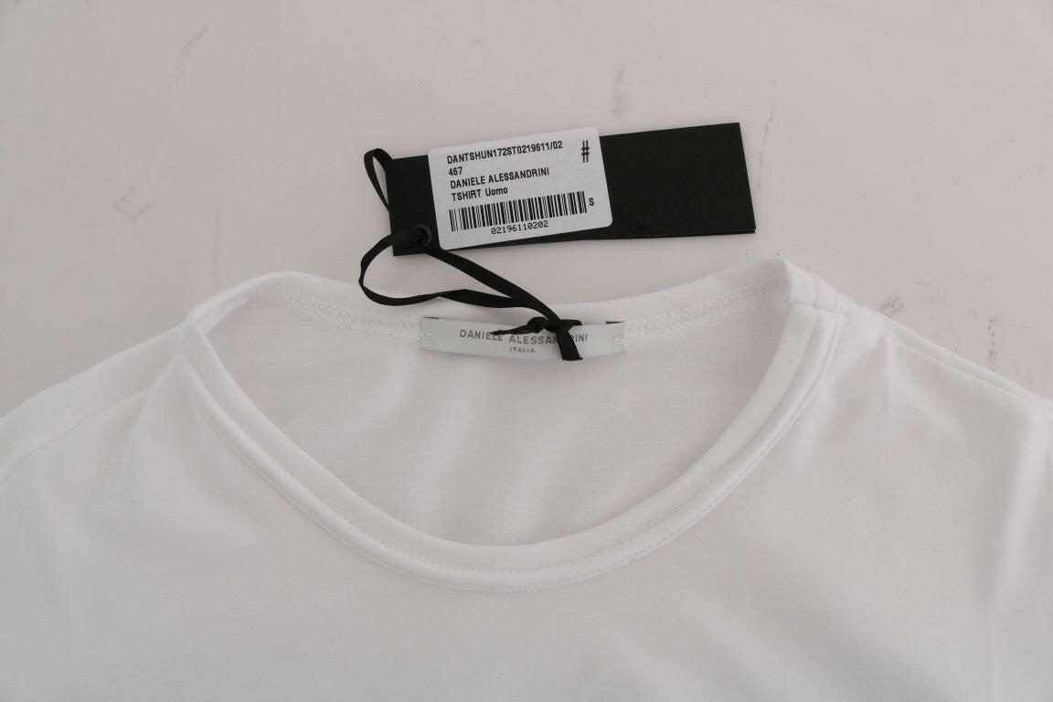 Daniele Alessandrini White Cotton Crewneck T-Shirt