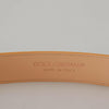 Dolce & Gabbana Beige Exotic Leather Gold Metal Buckle Belt