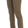 Daniele Alessandrini Beige Baumwoll-Stretch-Chinos mit schmaler Passform
