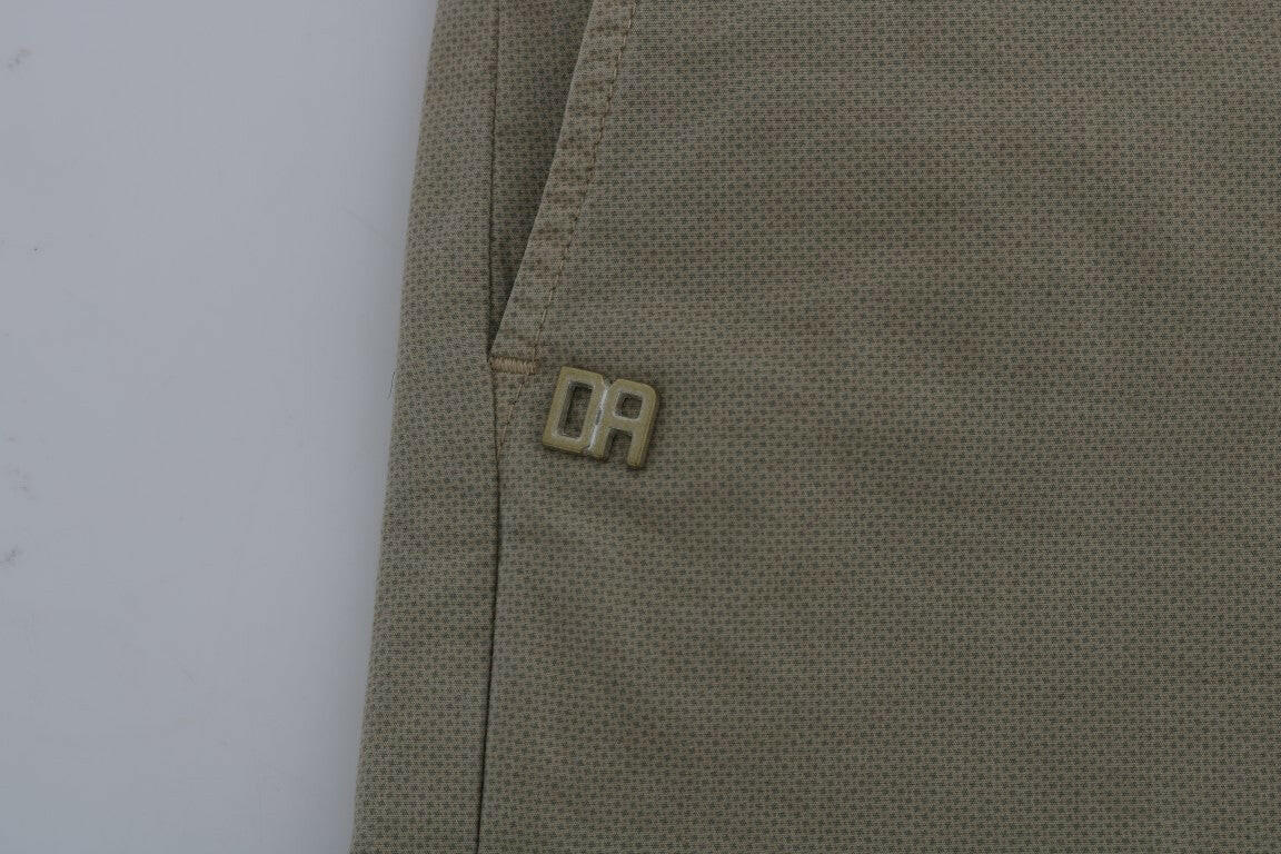 Daniele Alessandrini Beige Baumwoll-Stretch-Chinos mit schmaler Passform