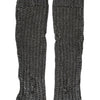 Gants sans doigts en tricot de viscose gris Dolce &amp; Gabbana