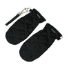 Dolce & Gabbana Black Quilted Nylon Wrist Length Mitten Gloves