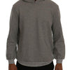 Daniele Alessandrini Gray Pullover Hodded Cotton Sweater