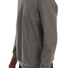 Daniele Alessandrini Gray Pullover Hodded Cotton Sweater