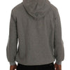 Daniele Alessandrini Gray Pullover Hodded Cotton Sweater