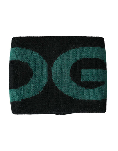 Dolce &amp; Gabbana – Armband mit Logo aus Wolle in Schwarz und Grün #DGMILLENNIALS