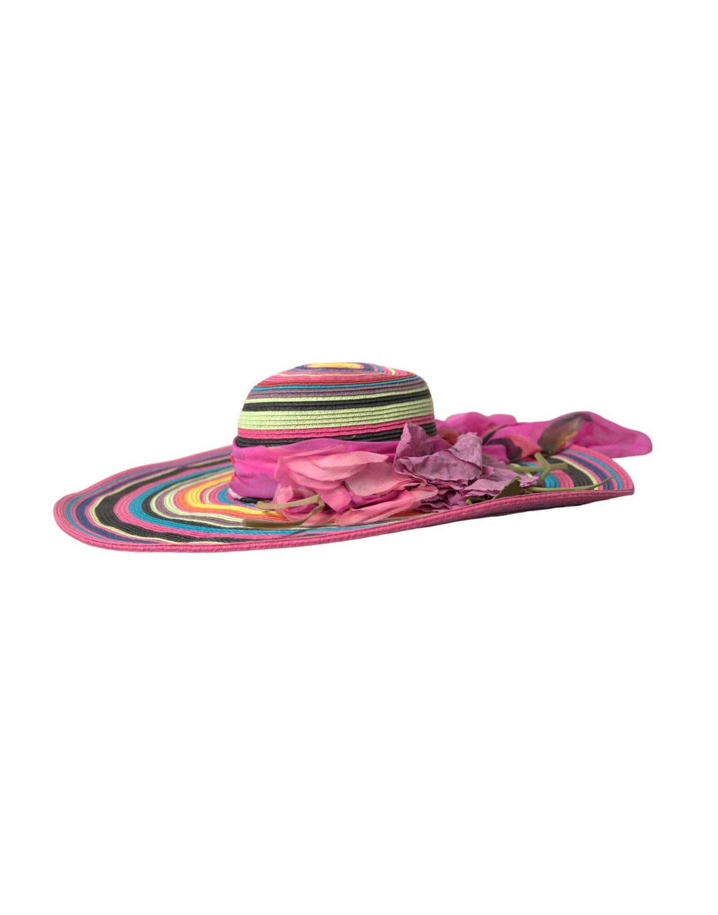 Chapeau souple à large bord fantaisie multicolore Dolce &amp; Gabbana