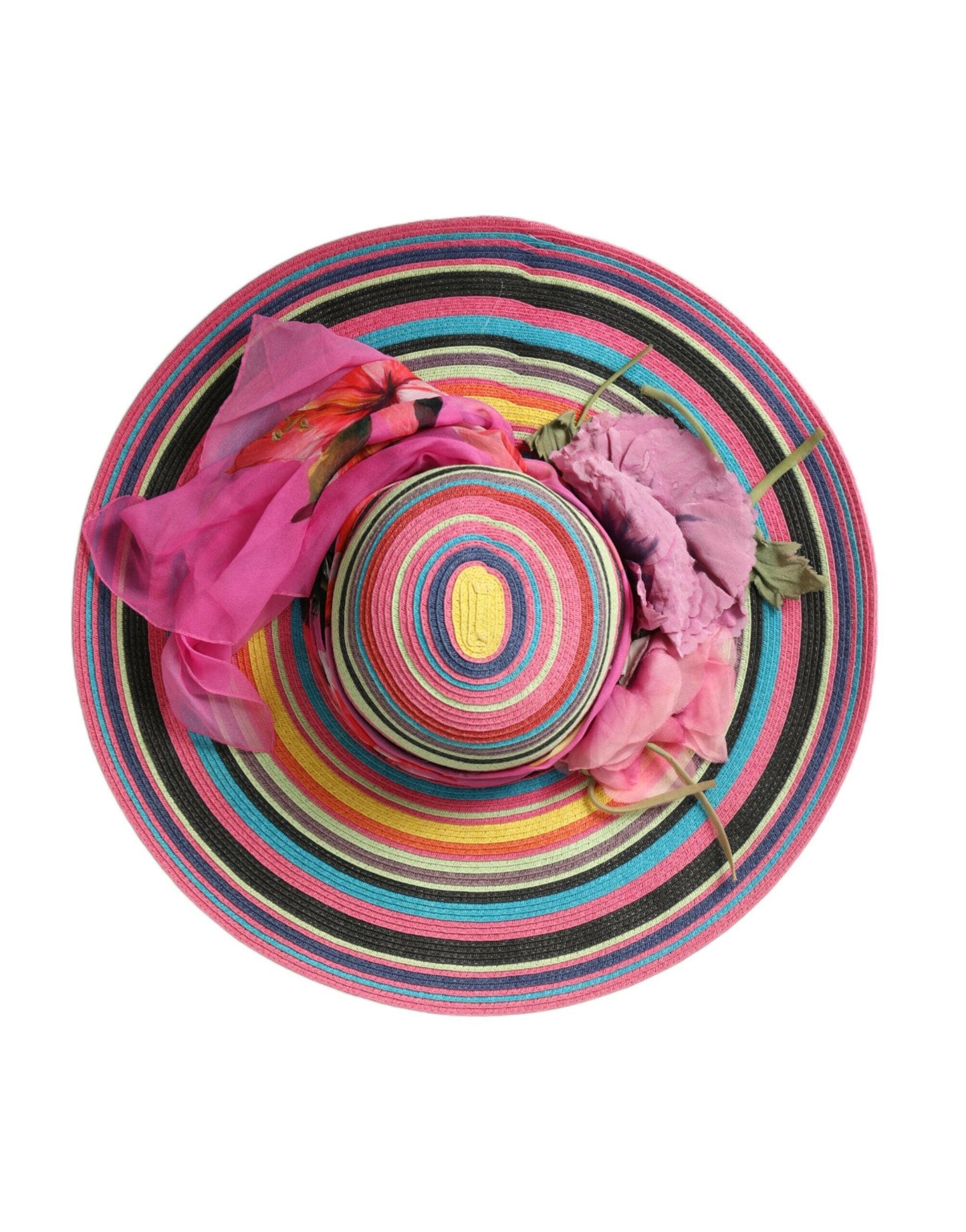 Chapeau souple à large bord fantaisie multicolore Dolce &amp; Gabbana