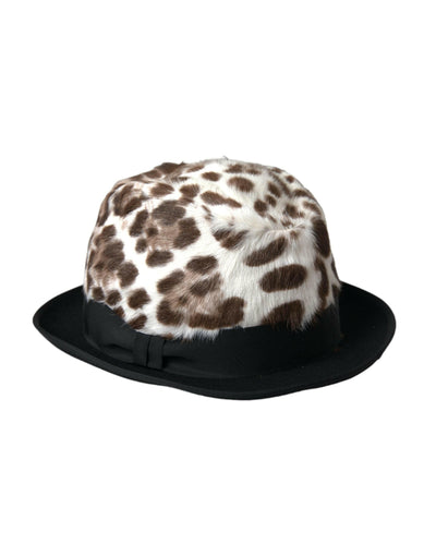 Chapeau Fedora léopard multicolore pour femme Dolce &amp; Gabbana