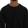 Daniele Alessandrini Black Crewneck Cotton Pullover Sweater