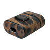 Dolce & Gabbana Brown Leopard Calf Leather Metal Logo Plaque Airpods Case