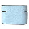 Dolce & Gabbana Light Blue Leather Metal Logo Plaque Airpods Case