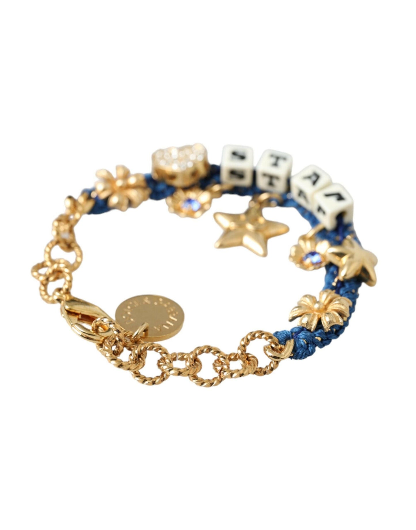Bracelet tendance Dolce &amp; Gabbana en laiton doré avec chaîne étoile