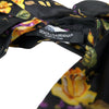 Dolce & Gabbana Black Floral Applique Silk Women Headband Diadem
