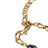 Collier Dolce &amp; Gabbana avec pendentifs en laiton doré et perles violettes et roses