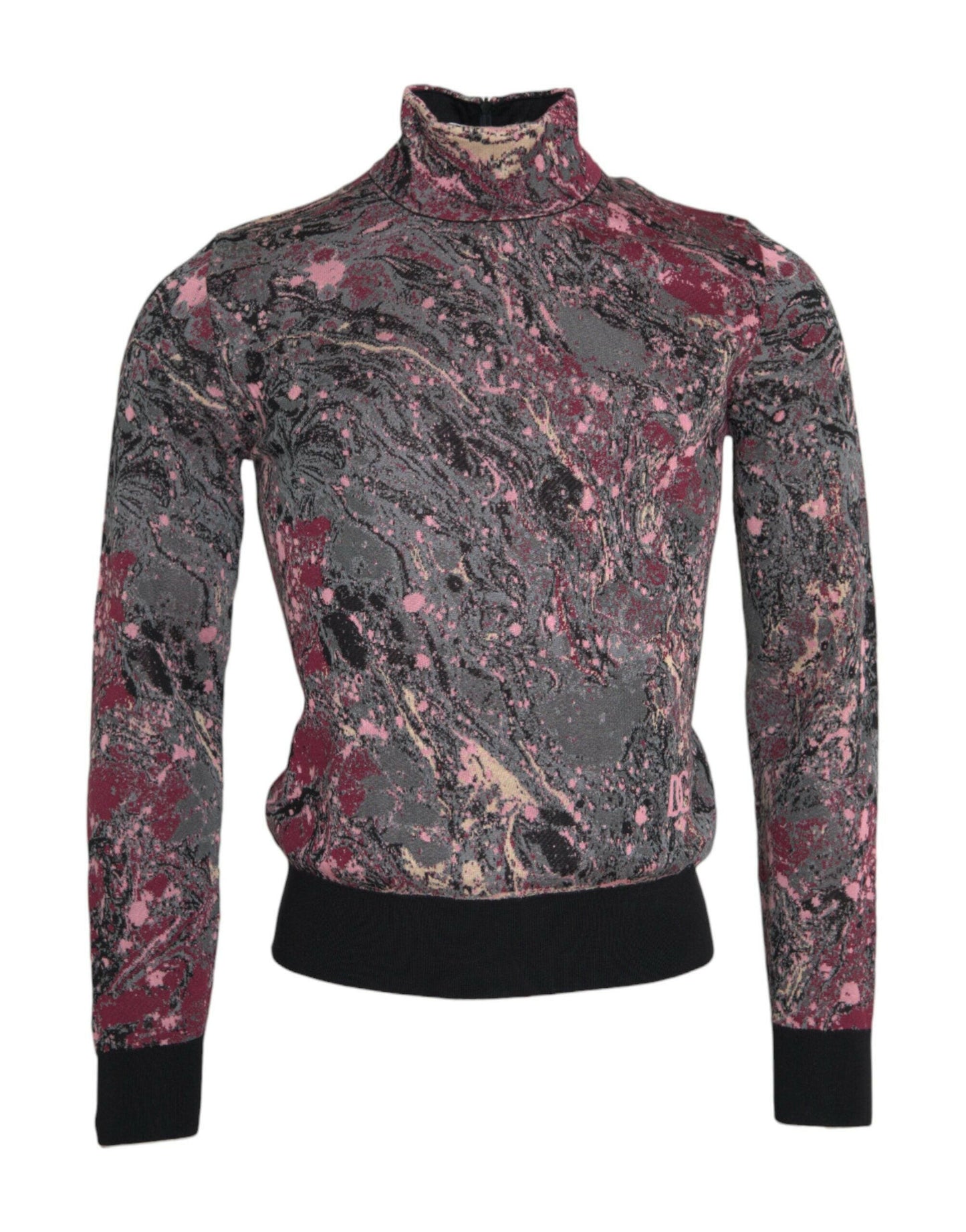 Pull col roulé graphique multicolore Dolce &amp; Gabbana pour homme