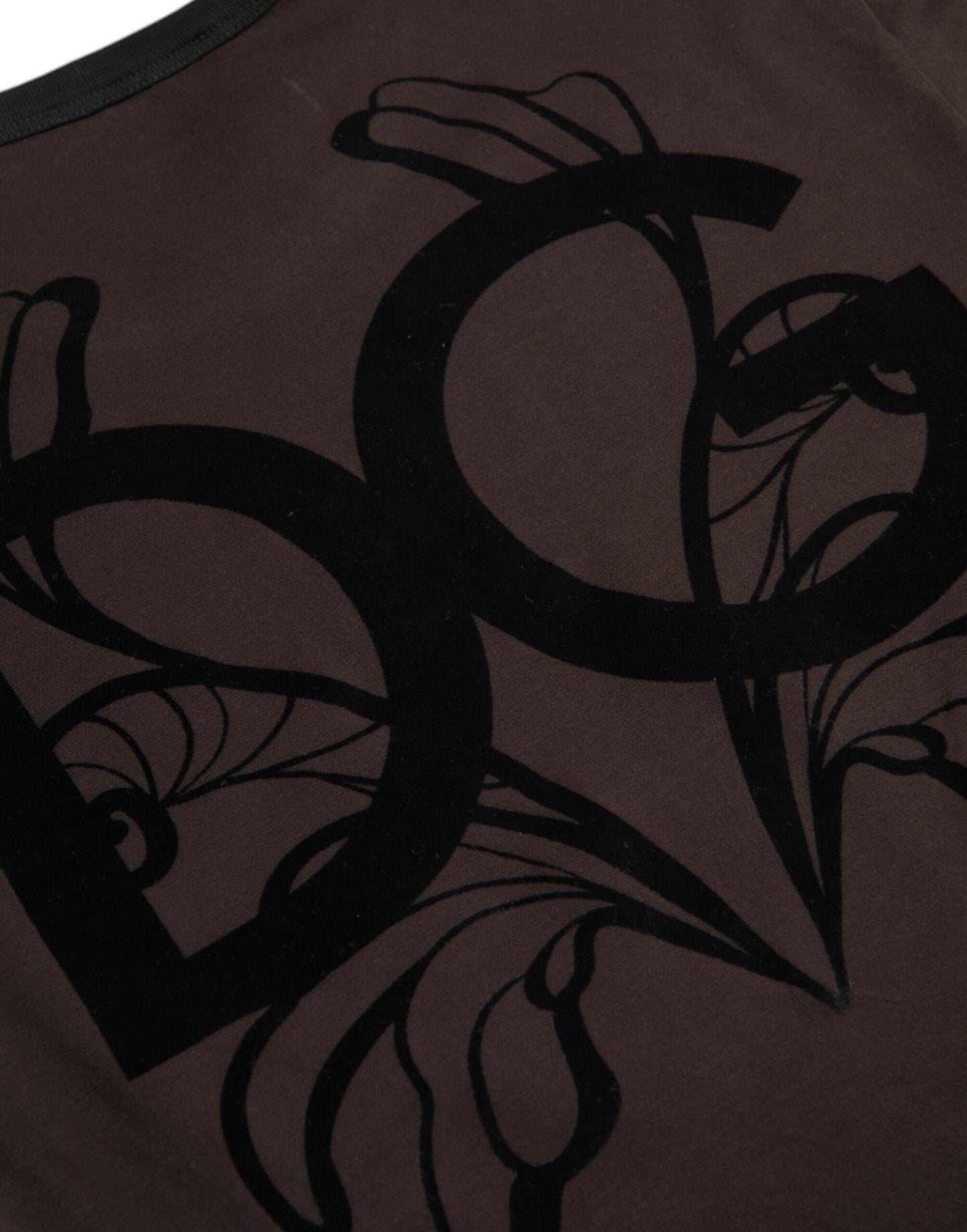 Pull ras du cou marron Dolce &amp; Gabbana avec logo DG