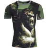 Dolce &amp; Gabbana Grünes T-Shirt aus Gorilla-Baumwolle mit kurzen Ärmeln