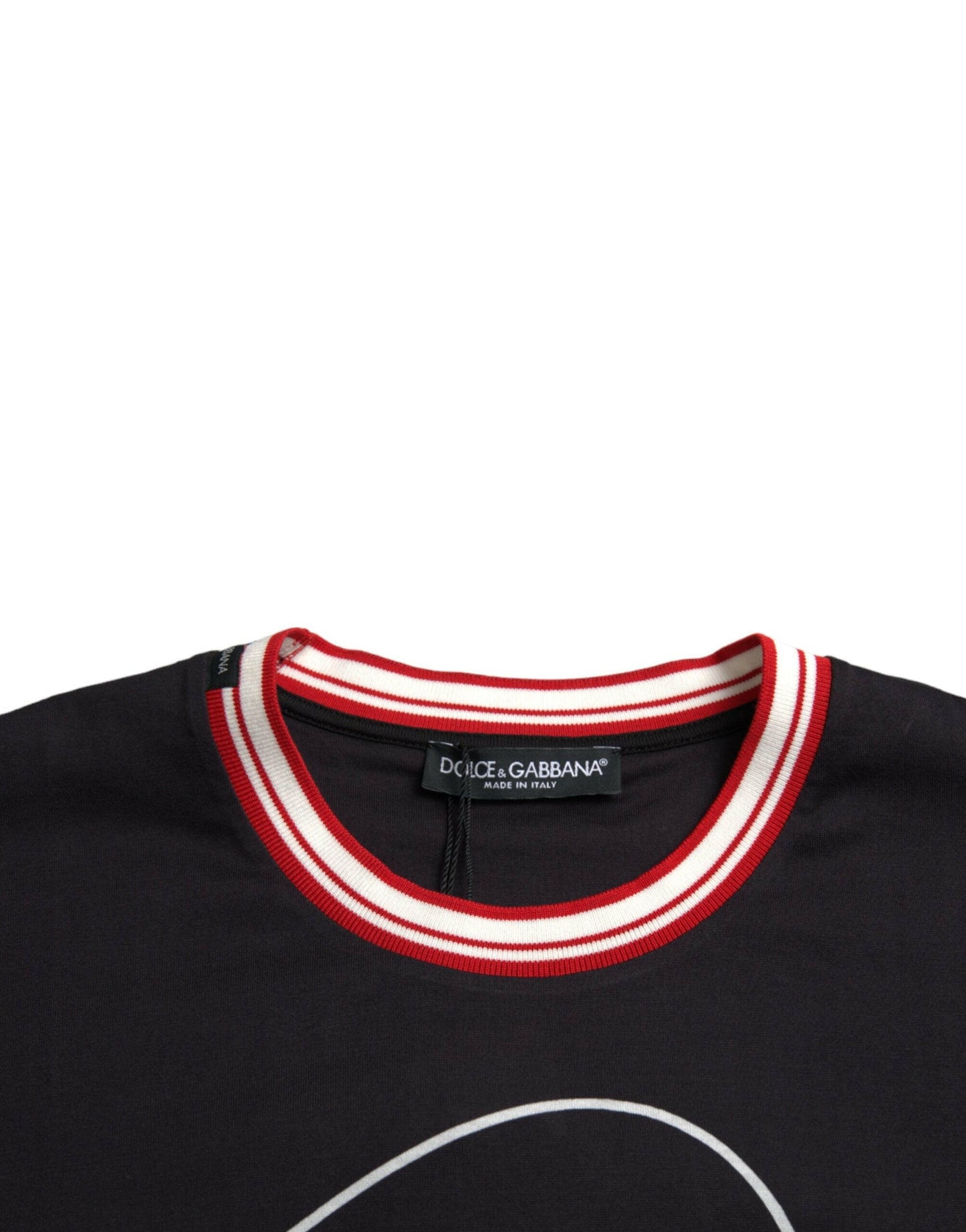 Dolce &amp; Gabbana – Schwarzes Baumwoll-T-Shirt „Jahr des Schweins 2019“