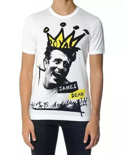 T-shirt à manches courtes en coton blanc Dolce &amp; Gabbana pour homme