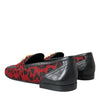Mocassins Dolce &amp; Gabbana à imprimé léopard rouge et noir pour homme