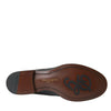 Dolce & Gabbana Black Brown Leather Loafer Men Dress Shoes