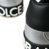 Dolce &amp; Gabbana Silberne Portofino-Sneakers aus Kalbsleder Herren Schuhe