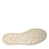 Dolce &amp; Gabbana Silberne Portofino-Sneakers aus Kalbsleder Herren Schuhe