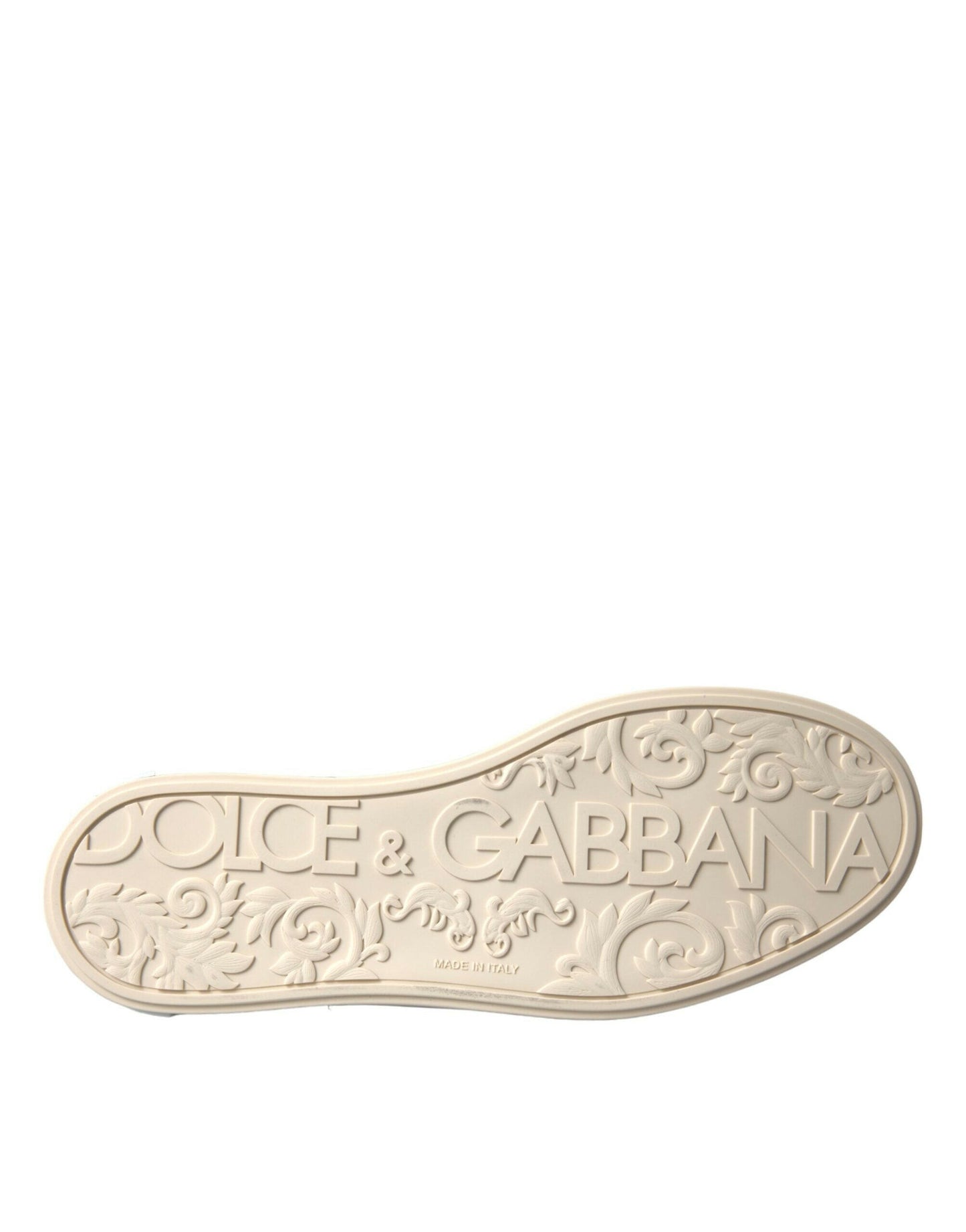 Dolce &amp; Gabbana Silberne Portofino-Sneakers aus Kalbsleder Herren Schuhe