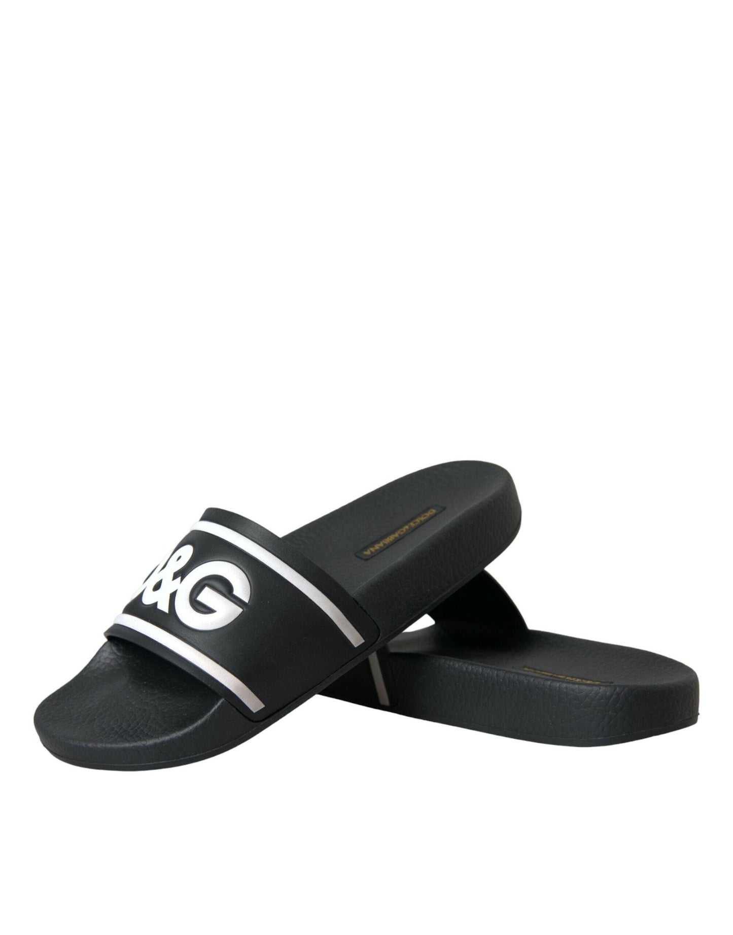 Sandales Dolce &amp; Gabbana en cuir noir I Love D&amp;G