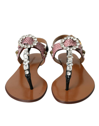 Sandales et tongs Dolce &amp; Gabbana en cristal multicolore
