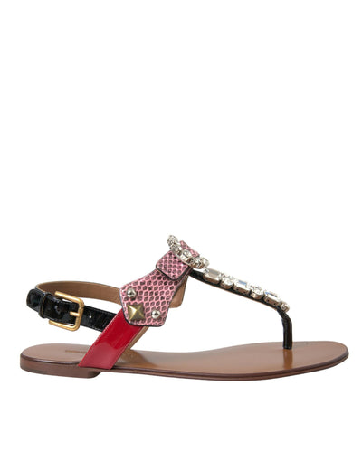 Sandales et tongs Dolce &amp; Gabbana en cristal multicolore