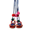 Dolce & Gabbana Multicolor Pom Pom Fur Wrap Sandals Shoes