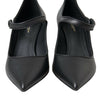 Dolce &amp; Gabbana – Mary-Jane-Pumps aus schwarzem Leder mit Logo