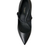 Dolce &amp; Gabbana – Mary-Jane-Pumps aus schwarzem Leder mit Logo