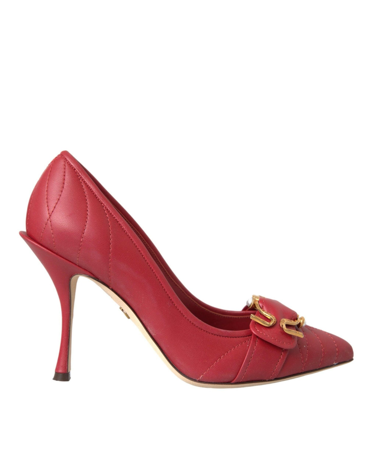 Dolce &amp; Gabbana Rote Devotion Leder Heels Pumps Schuhe