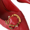 Dolce &amp; Gabbana Rote Devotion Leder Heels Pumps Schuhe
