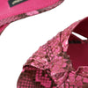 Dolce & Gabbana Pink Exotic Leather Kitten Heels Slides Shoes