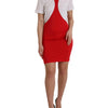 Dolce &amp; Gabbana – Rotes, figurbetontes Minikleid aus Nylon-Stretch