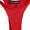 Dolce &amp; Gabbana – Rotes, figurbetontes Minikleid aus Nylon-Stretch