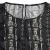 Dolce &amp; Gabbana – Schwarzes Seidenblusen-T-Shirt mit Schloss-Print