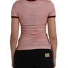 Dolce & Gabbana Pink Cotton Short Sleeves Crew Neck T-shirt