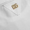 Dolce & Gabbana White Logo Floral Cotton Crew Neck T-shirt