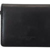 Dolce & Gabbana Black Leather Bifold Shoulder Sling Women Wallet