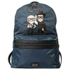 Sac à dos Dolce &amp; Gabbana en nylon bleu avec patch #DGFamily pour homme