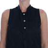 Versace Jeans Black Sleeveless Viscose Blouse Top
